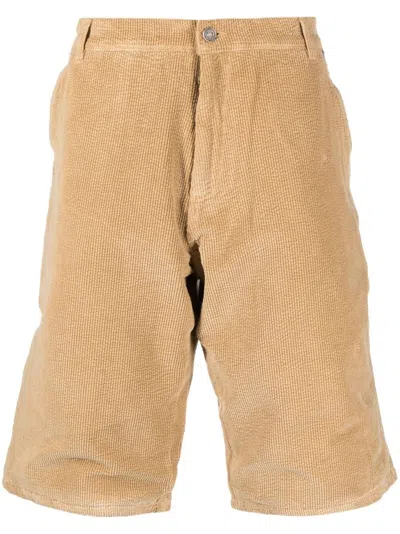 Erl Corduroy Shorts In Neutrals