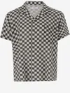 ERL COTTON AND LINEN SHIRT WITH CHECKERED PATTERN