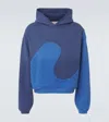 Erl Unisex Classic Swirl Hoodie Knit In Blue