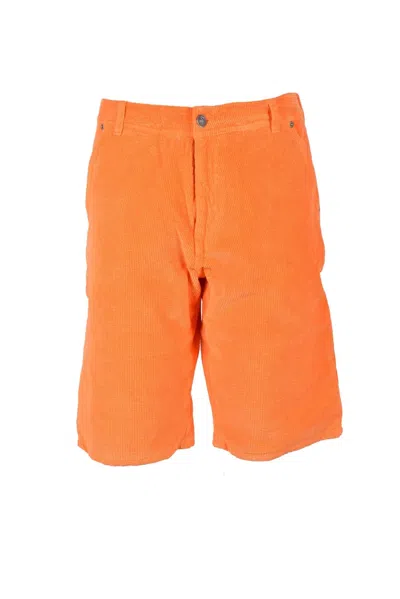 Erl Cotton Stretch Shorts - Orange In Multi