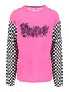 Erl Oversized Printed Flocked Cotton-jersey T-shirt In Nude & Neutrals