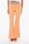 Erl Cotton Terry Bootcut Pants With Elastic Waistband In Nude
