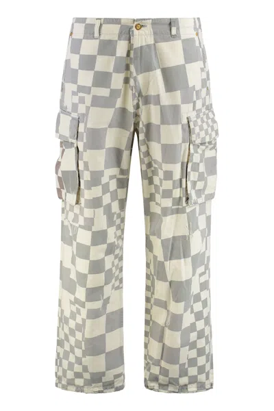 Erl Cotton Trousers In Blue