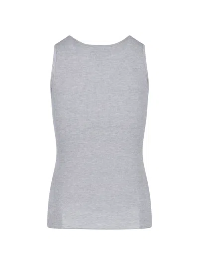 Erl Cotton-polyester Crewneck Top For Men In Gray