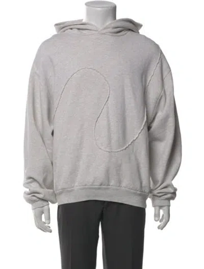 Pre-owned Erl Crew Neck Long Sleeve Hoodie In Gray