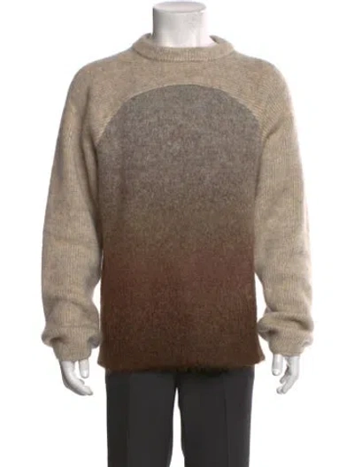 Pre-owned Erl Crew Neck Long Sleeve Pullover In Brown