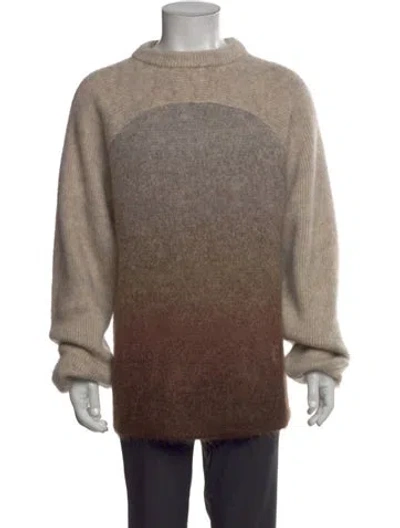 Pre-owned Erl Crew Neck Long Sleeve Pullover In Brown