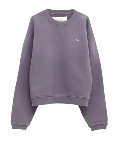 Erl Crew Neck Long-sleeved Sweatshirt In Purple