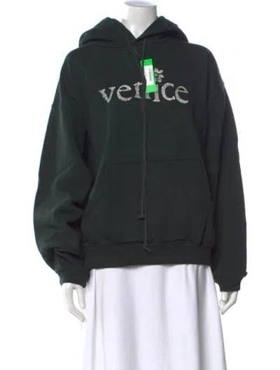 Pre-owned Erl Crew Neck Sweater In Green