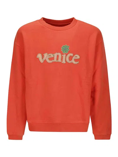 Erl Crew Neck Sweater In Red