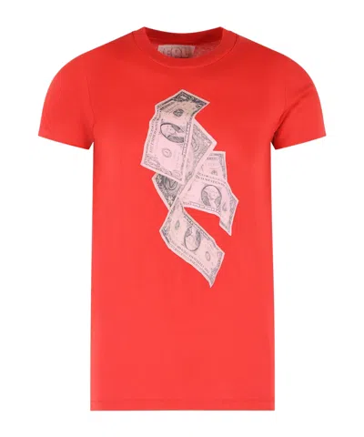 Erl Crew-neck T-shirt In Red