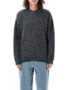 Erl V-neck Sweater Long Sleeves In Dark Grey