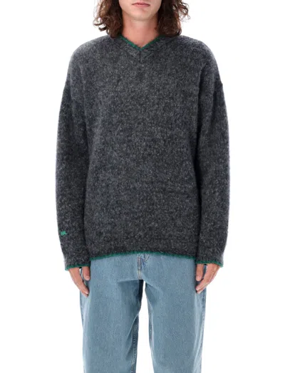 ERL DARK GREY OVERWASHED SWEATER