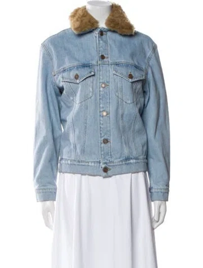 Pre-owned Erl Denim Jacket In Blue