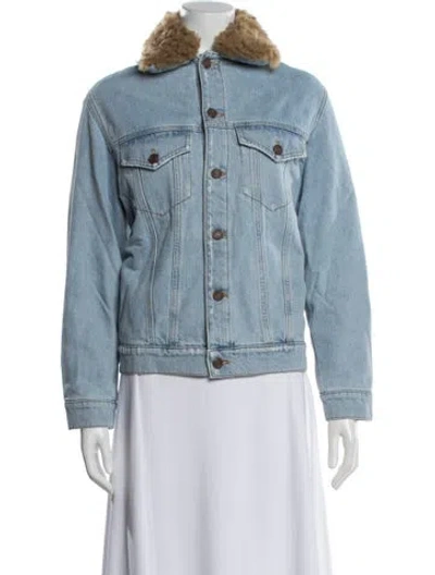 Pre-owned Erl Denim Jacket In Blue