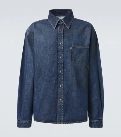 Erl Hemdjacke Aus Denim In Blau