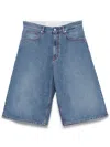 Erl Gender Inclusive Indiana Skate Denim Shorts In Blue
