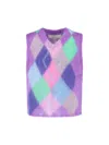 Erl Diamond-knit Vest In Multi