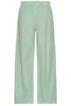 Erl Distressed Chino Pants In Army Green