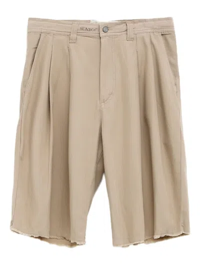 Erl Distressed-effect Chino Shorts In 中性色