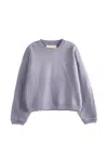 Erl Embroidered Sweatshirt In Purple