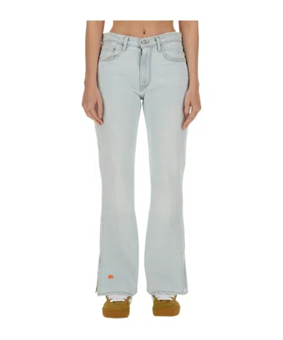 Erl Embroidery Jeans In Gray