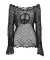 Erl Fishnet Sweater In Black