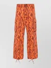 ERL FLAME PRINT CARGO TROUSERS