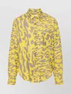ERL FLAMES PRINT SHIRT WITH CURVED HEM