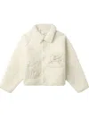Erl Fleeced Wool Bomber Jacket In Neutrals