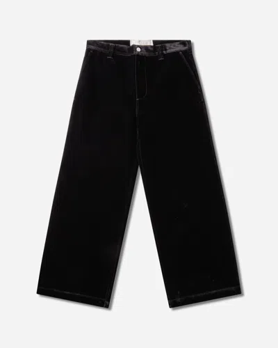 Erl Flocked Denim Chino Pants In Black
