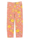 Erl Floral-print Corduroy Trousers In Pink