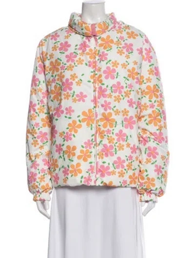 Pre-owned Erl Floral Print Jacket In Pink