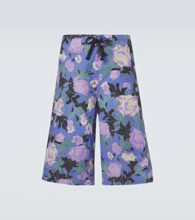 Erl Floral Swim Shorts In Purple