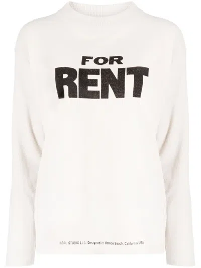 ERL FOR RENT SLOGAN-PRINT JUMPER