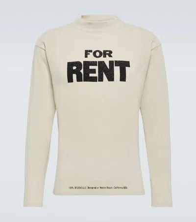 Erl For Rent Ribbed-trim Sweater In Neutral