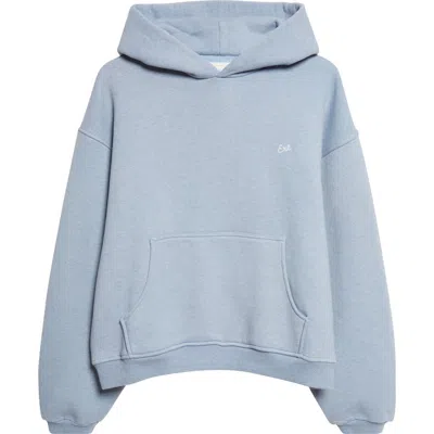 Erl Gender Inclusive Fleece Hoodie In Blue
