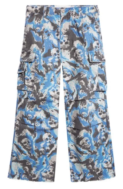 Erl Gender Inclusive Skull Print Cargo Pants In Multicolor