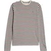 Erl Gender Inclusive Stripe Long Sleeve T-shirt In Brown