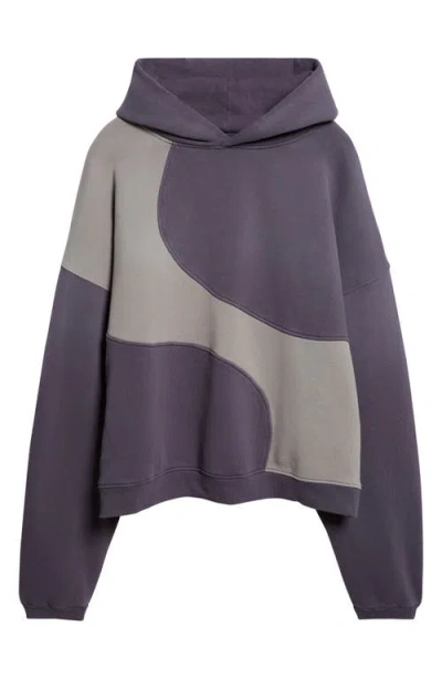 Erl Gender Inclusive Wave Cotton Blend Hoodie In Gray