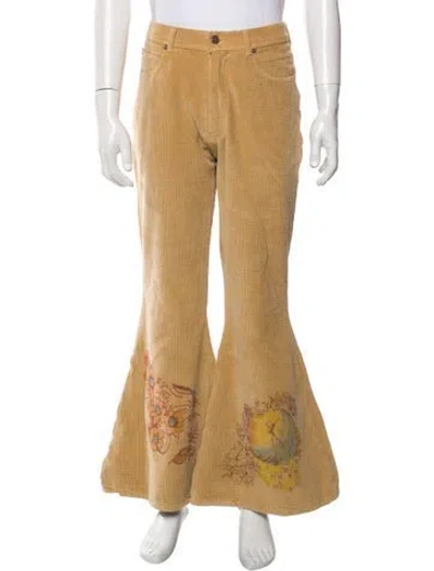 Pre-owned Erl Graphic Print Corduroy Pants W/ Tags In Neutral