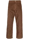 Erl Graphic-print Corduroy Trousers