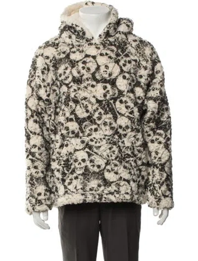 Pre-owned Erl Graphic Print Crew Neck Hoodie In Neutrals
