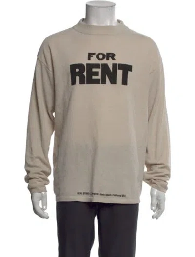Pre-owned Erl Graphic Print Crew Neck Pullover In Neutral