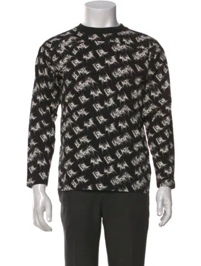 Pre-owned Erl Graphic Print Crew Neck T-shirt In Black
