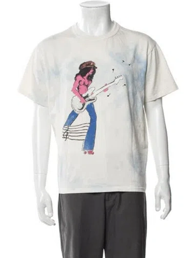 Pre-owned Erl Graphic Print Crew Neck T-shirt In Multi