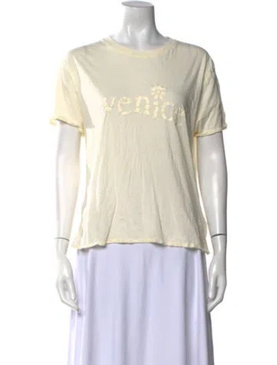 Pre-owned Erl Graphic Print Crew Neck T-shirt In Neutral