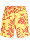 Erl Yellow Patterned Shorts In Gelb