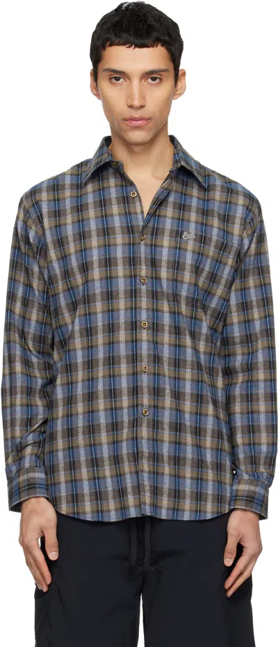 Erl Gray & Blue Check Shirt