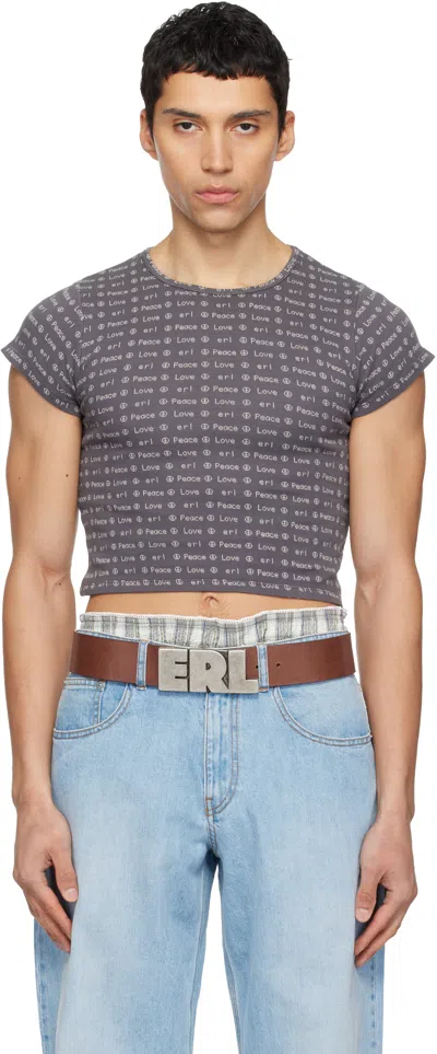 Erl Gray Jacquard Baby T-shirt